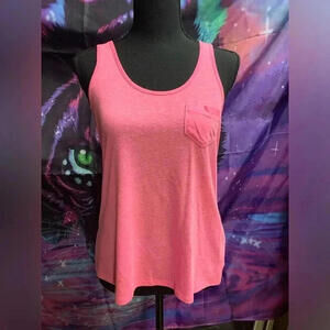 Stylish Pink Pocket Tank Top